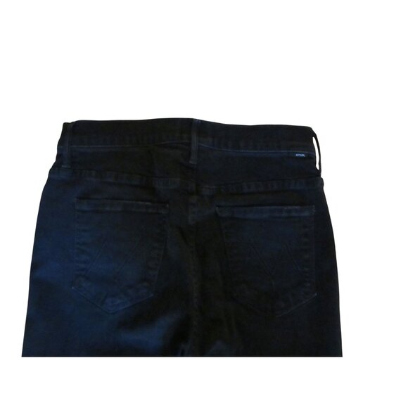 Mother Insider Crop Step Distressed Fray Black Jeans SZ 29 - Picture 7 of 11